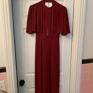 Burgundy jumpsuit